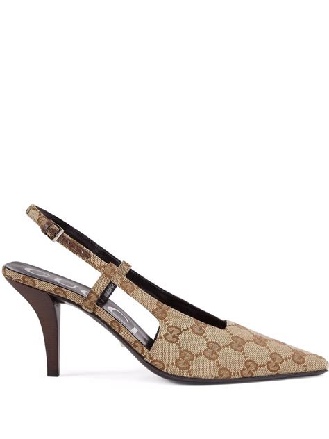 gucci slingback black|gucci snake high heels.